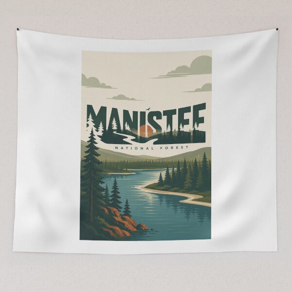 Item preview, Manistee National Forest Michigan Great Lakes Woodland Landscape designed and sold by Aryabek.