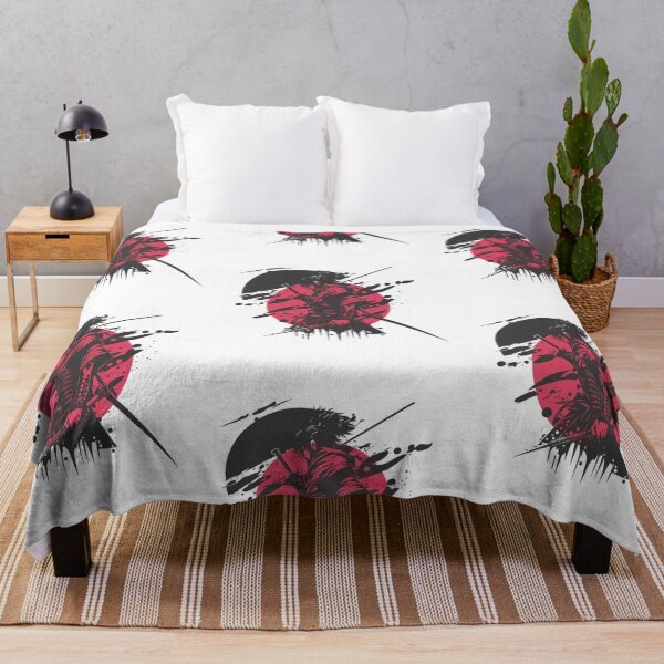 Item preview, Samurai Warrior Japanese Red Sun Ink Style designed and sold by PatternPopp.