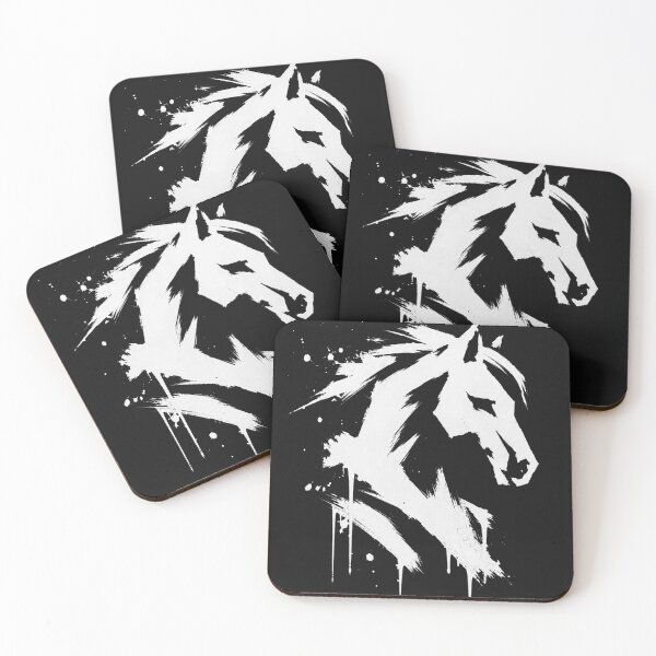 Item preview, Minimalist Horse Brush Stroke Art | designed and sold by Mystic & Celestial Art.