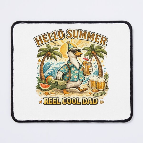 Item preview, Reel Cool Dad funny summer Duck designed and sold by QuiteOrbit.