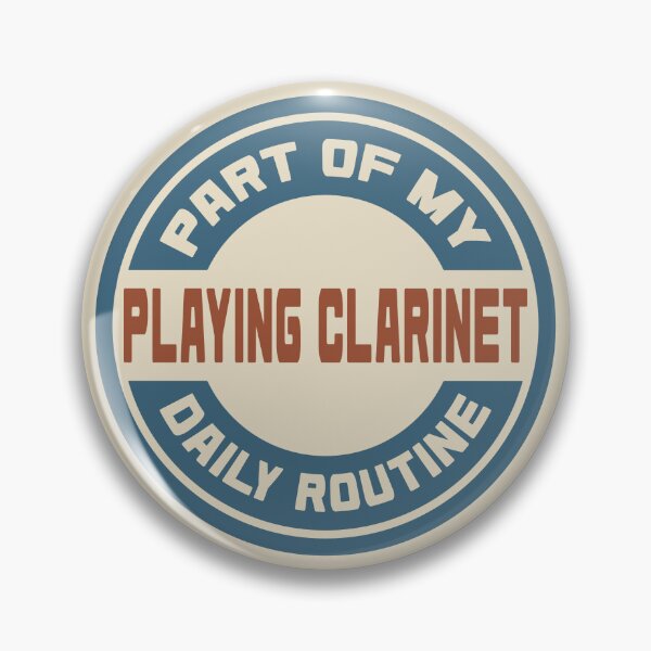 Artikelvorschau, Klarinette spielen – Teil meiner täglichen Routine Retro-Logo entworfen und verkauft von MOCOPOCO.