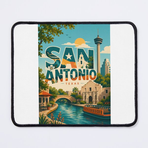 Item preview, San Antonio Texas River Walk, The Alamo and Tower of the Americas designed and sold by Aryabek.