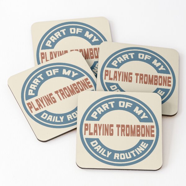 Item preview, Playing Trombone – Part of My Daily Routine Retro Logo designed and sold by MOCOPOCO.