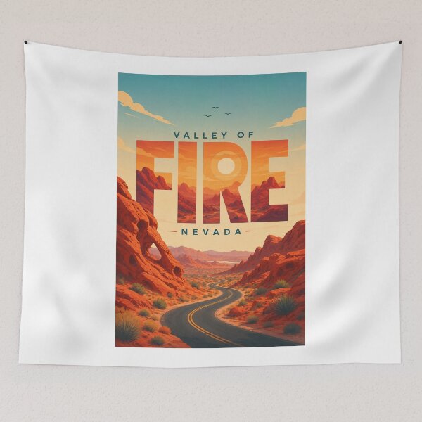 Item preview, Valley of Fire Nevada State Park Red Sandstone Desert Landscape designed and sold by Aryabek.