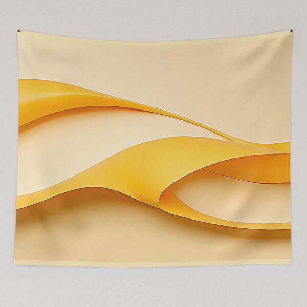 Item preview, Liquid Topaz on Creamy Banana Milk Fluid Abstract Wave designed and sold by CuteSlothWorld.