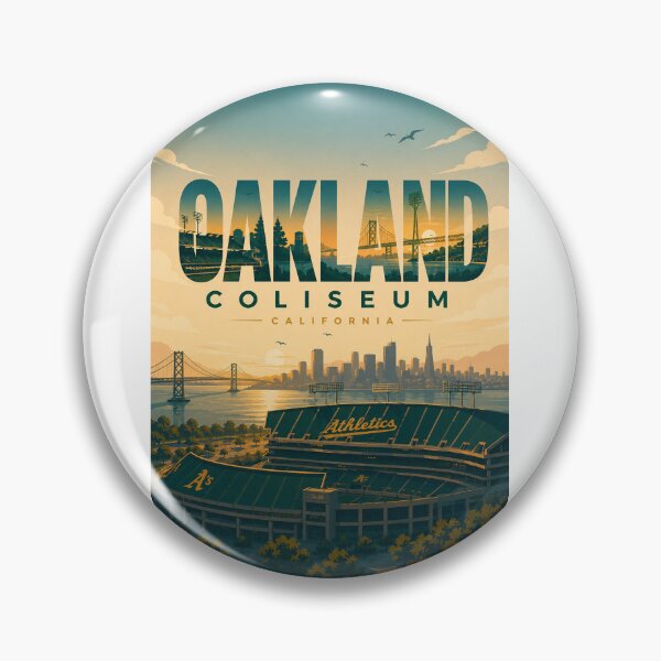 Item preview, Oakland Coliseum California Athletics and San Francisco Bay Skyline designed and sold by Aryabek.