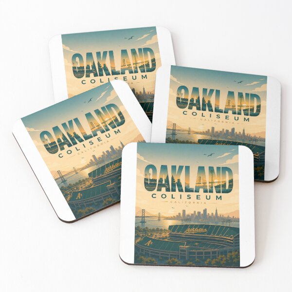 Item preview, Oakland Coliseum California Athletics and San Francisco Bay Skyline designed and sold by Aryabek.