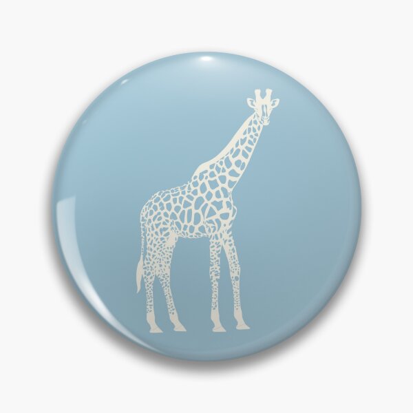 Item preview, Cream Monochrome Giraffe on Dusty Blue Scandinavian Style Animal Illustration designed and sold by Nasdigitalart.