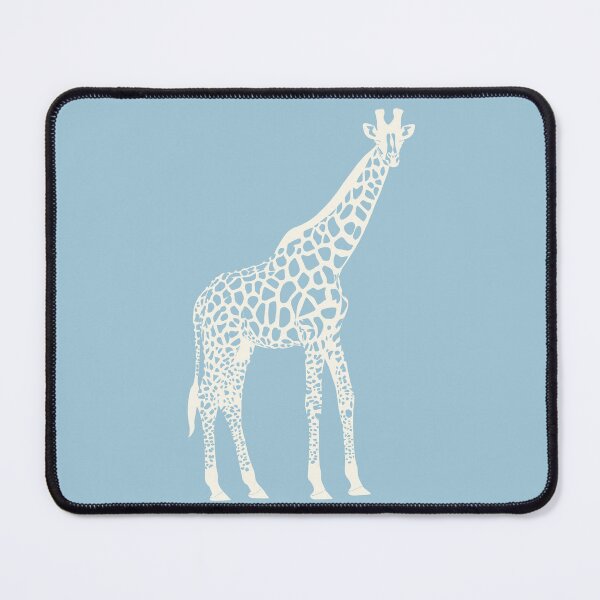 Item preview, Cream Monochrome Giraffe on Dusty Blue Scandinavian Style Animal Illustration designed and sold by Nasdigitalart.