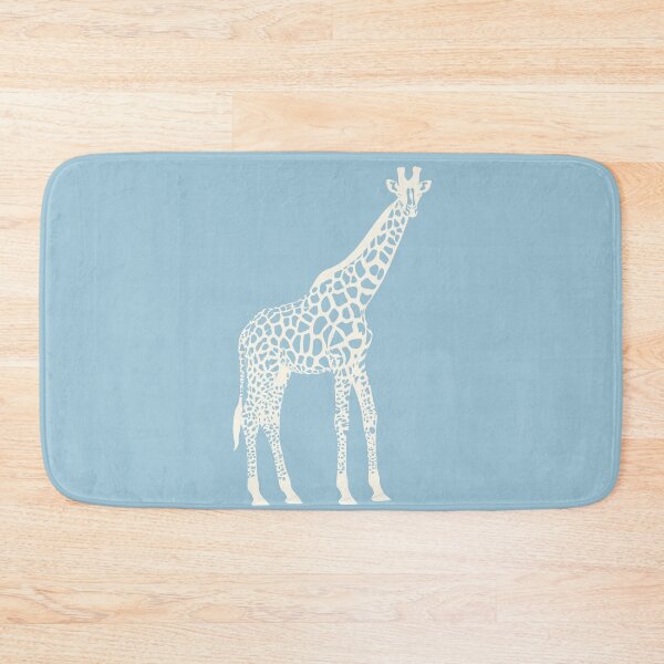 Item preview, Cream Monochrome Giraffe on Dusty Blue Scandinavian Style Animal Illustration designed and sold by Nasdigitalart.