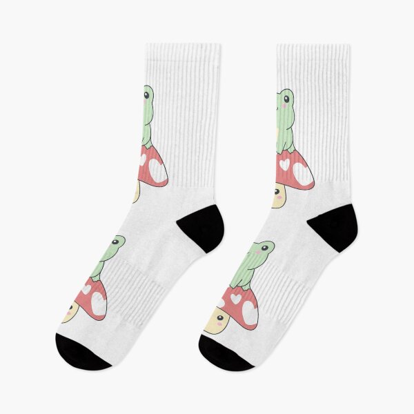 Item preview, cute mushroom frog designed and sold by Pixie prints .