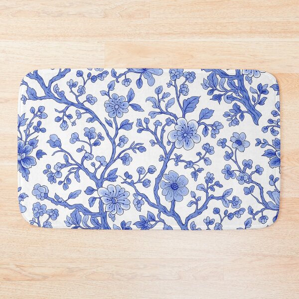 Item preview, Blue floral seamless pattern in chinoiserie style designed and sold by Rue Market.