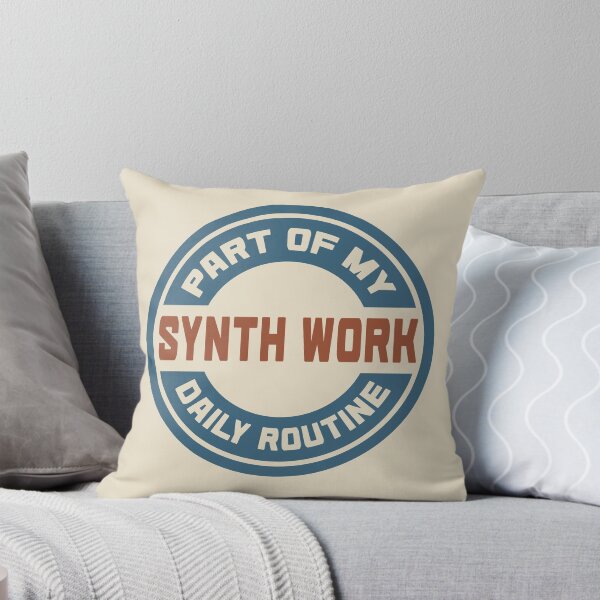 Item preview, Synth Work – Part of My Daily Routine Retro Logo designed and sold by MOCOPOCO.