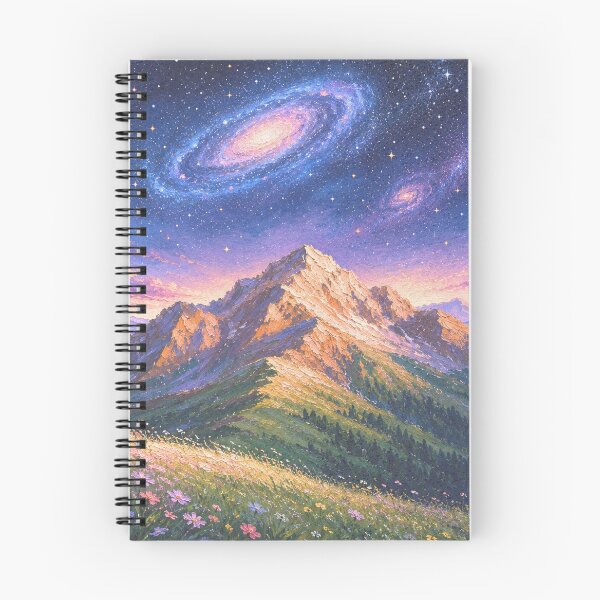 Item preview, Starry Mountain Peak and Distant Galaxies designed and sold by TeyArtWork.