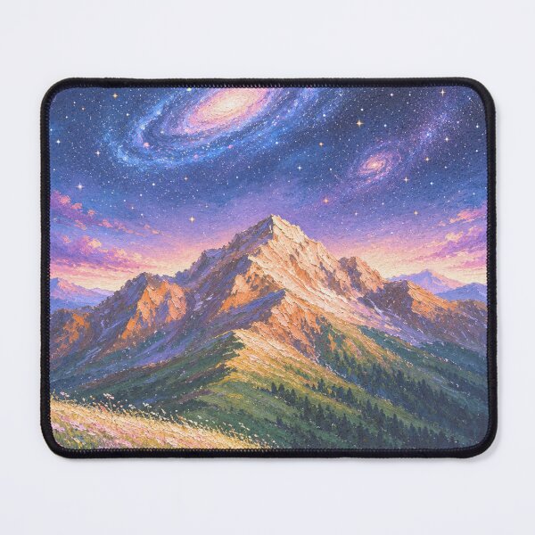 Item preview, Starry Mountain Peak and Distant Galaxies designed and sold by TeyArtWork.