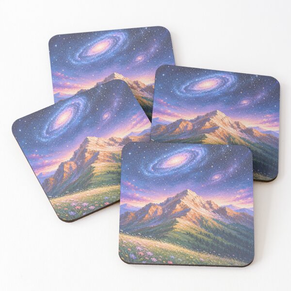 Item preview, Starry Mountain Peak and Distant Galaxies designed and sold by TeyArtWork.