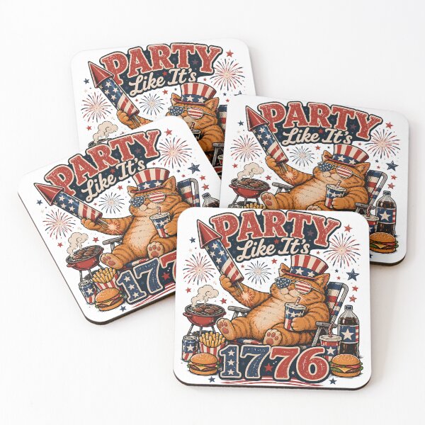 Item preview, Party Like It's 1776 Patriotic Cat designed and sold by Esu8y2.