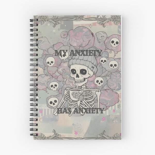 Item preview, my anxiety has anxiety skeleton art designed and sold by GirlBuy.
