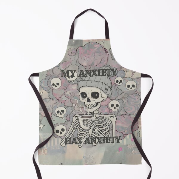 Item preview, my anxiety has anxiety skeleton art designed and sold by GirlBuy.