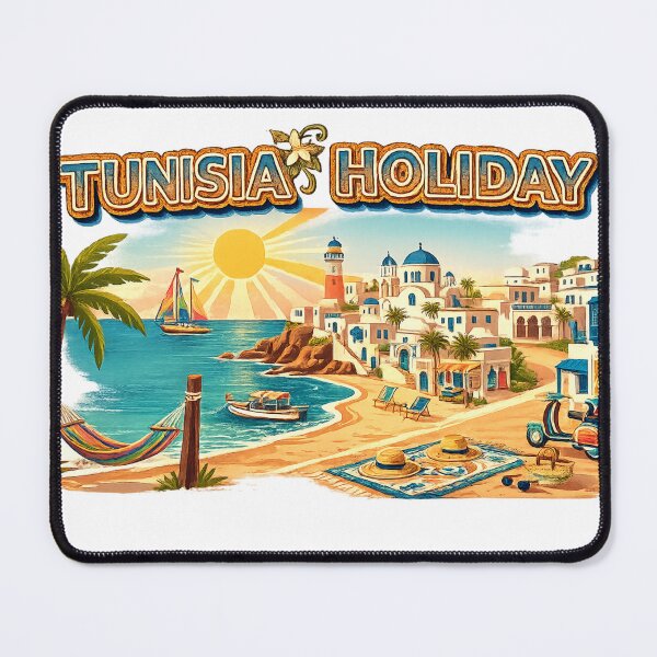 Item preview, Tunisia Holiday – Vintage Sidi Bou Said Travel Poster Style designed and sold by Salma.Store.