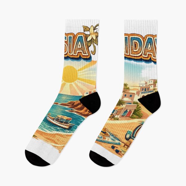 Item preview, Tunisia Holiday – Vintage Sidi Bou Said Travel Poster Style designed and sold by Salma.Store.