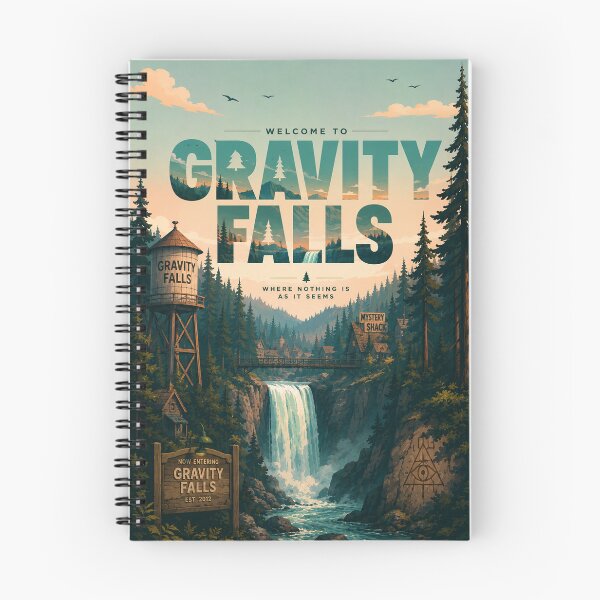 Item preview, Welcome to Gravity Falls Oregon Mystery Shack Water Tower and Waterfall designed and sold by StampMyPassport.