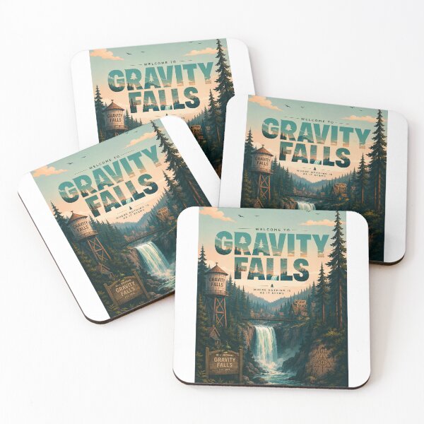 Artikelvorschau, Welcome to Gravity Falls Oregon Mystery Shack Water Tower and Waterfall entworfen und verkauft von StampMyPassport.