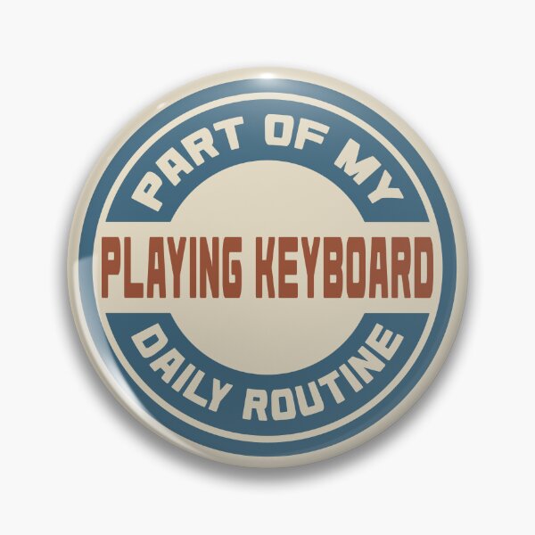 Item preview, Playing Keyboard – Part of My Daily Routine Retro Logo designed and sold by MOCOPOCO.