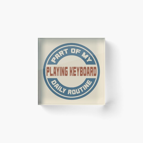 Item preview, Playing Keyboard – Part of My Daily Routine Retro Logo designed and sold by MOCOPOCO.