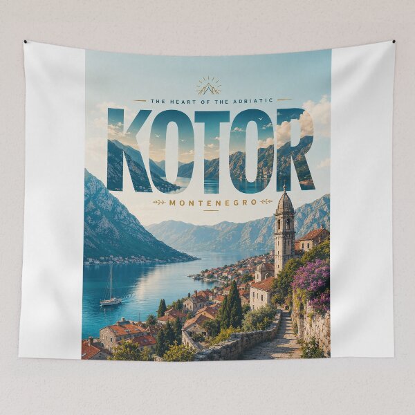 Item preview, Kotor Bay of Kotor Montenegro Adriatic Coast UNESCO Old Town designed and sold by StampMyPassport.