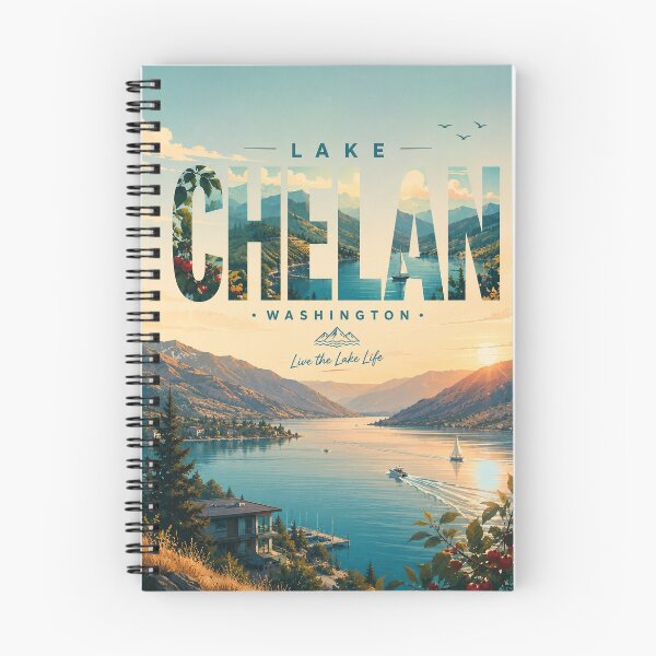 Item preview, Lake Chelan Washington Cascade Mountains Columbia Plateau Scenic Waterfront designed and sold by StampMyPassport.