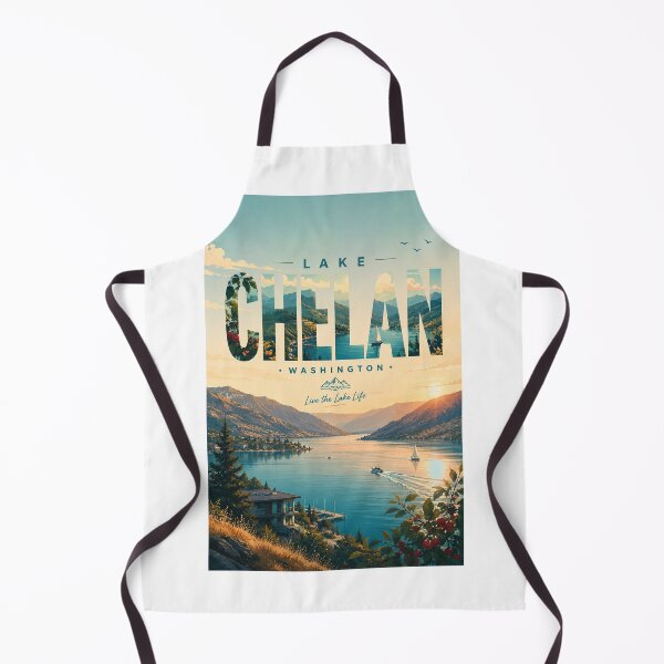 Item preview, Lake Chelan Washington Cascade Mountains Columbia Plateau Scenic Waterfront designed and sold by StampMyPassport.