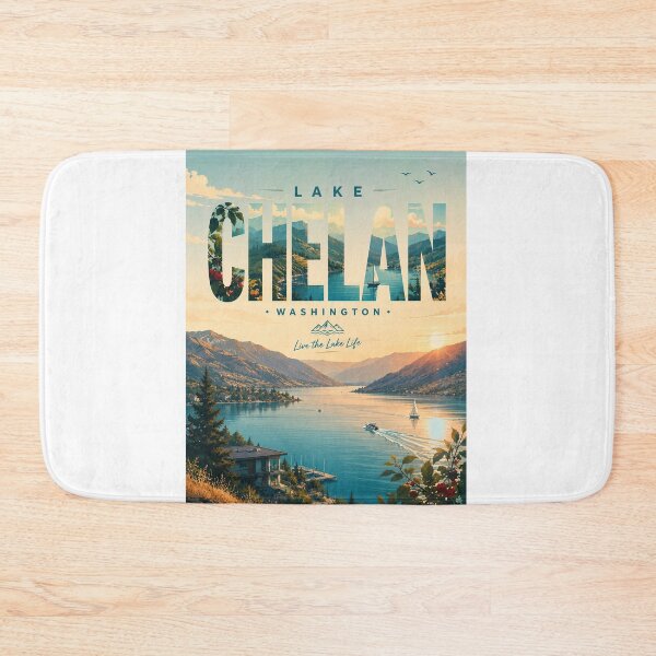 Item preview, Lake Chelan Washington Cascade Mountains Columbia Plateau Scenic Waterfront designed and sold by StampMyPassport.