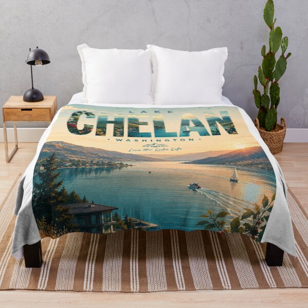 Item preview, Lake Chelan Washington Cascade Mountains Columbia Plateau Scenic Waterfront designed and sold by StampMyPassport.