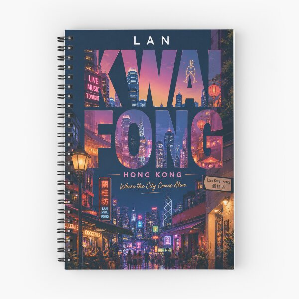 Item preview, Lan Kwai Fong Hong Kong Central District Nightlife Skyline designed and sold by StampMyPassport.