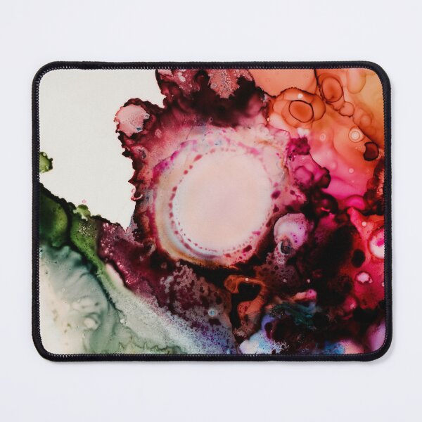 Item preview, Crimson Bloom – Abstract Alcohol Ink Art in Pink, Green, and Black designed and sold by BuckaBaby.