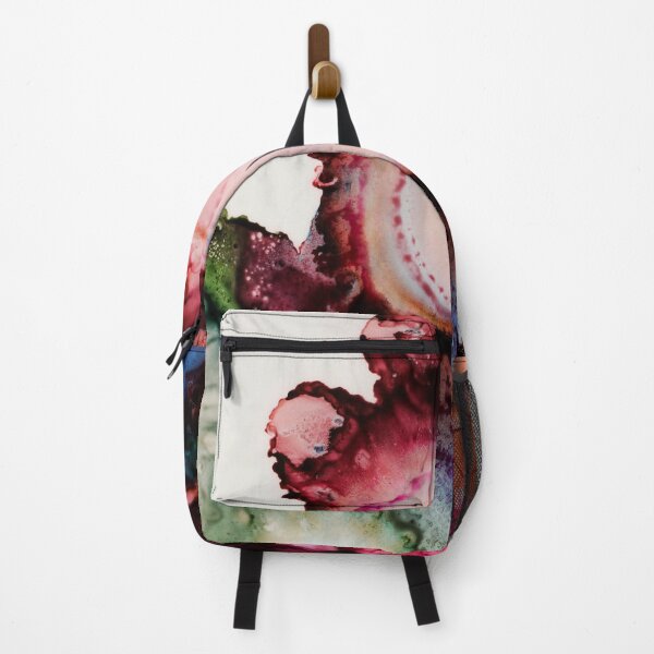 Item preview, Crimson Bloom – Abstract Alcohol Ink Art in Pink, Green, and Black designed and sold by BuckaBaby.