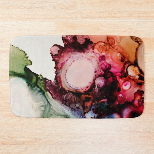 Item preview, Crimson Bloom – Abstract Alcohol Ink Art in Pink, Green, and Black designed and sold by BuckaBaby.
