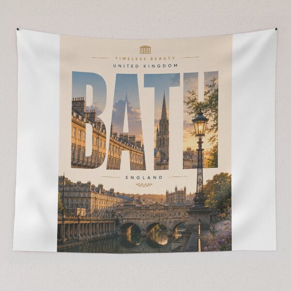 Item preview, Historic Bath England Roman Baths Pulteney Bridge and Georgian Architecture designed and sold by StampMyPassport.