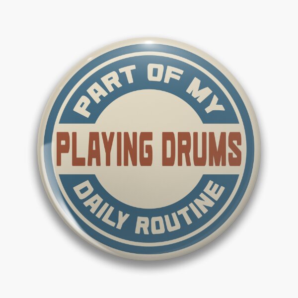 Item preview, Playing Drums – Part of My Daily Routine Retro Logo designed and sold by MOCOPOCO.