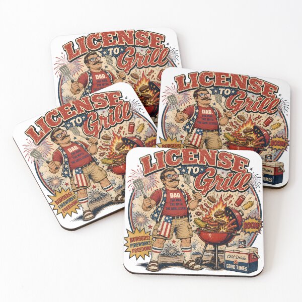 Item preview, License To Grill Patriotic Dad BBQ designed and sold by Esu8y2.
