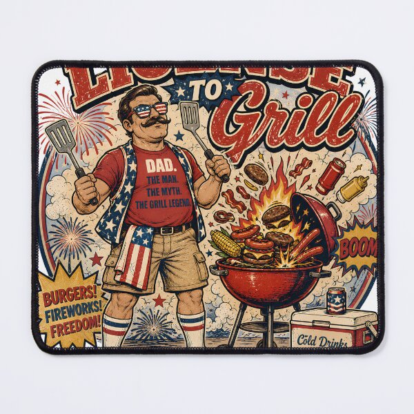 Item preview, License To Grill Patriotic Dad BBQ designed and sold by Esu8y2.