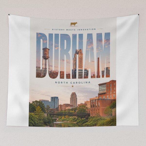 Item preview, Durham North Carolina American Tobacco Campus and Lucky Strike Skyline designed and sold by StampMyPassport.