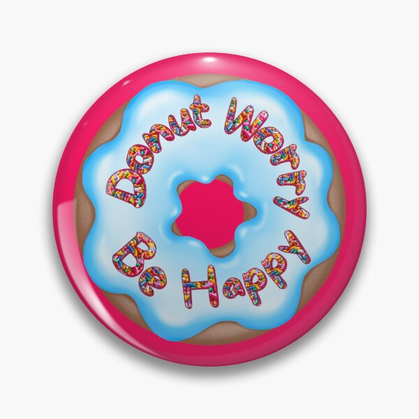 Item preview, Don't Worry Be Happy Punny Donut Saying Sprinkles designed and sold by InkyCorvid.