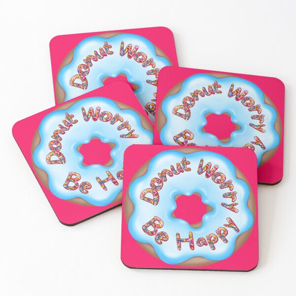 Item preview, Don't Worry Be Happy Punny Donut Saying Sprinkles designed and sold by InkyCorvid.