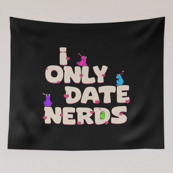 Item preview, I Only Date Nerds - Funny Vintage designed and sold by delllsdesigns.
