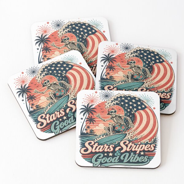 Item preview, Stars Stripes Good Vibes Surf designed and sold by Esu8y2.