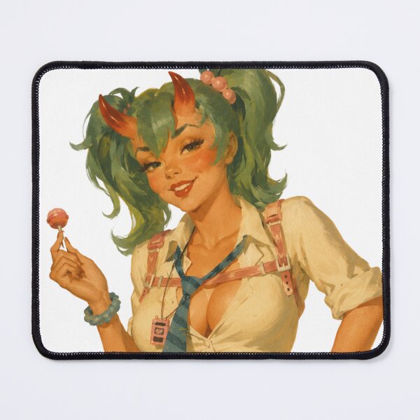 Item preview, Cute Troll Girl Pin Up | Retro Fantasy Pinup Art | Vintage Devil Girl Illustration designed and sold by Cosplayvintage.
