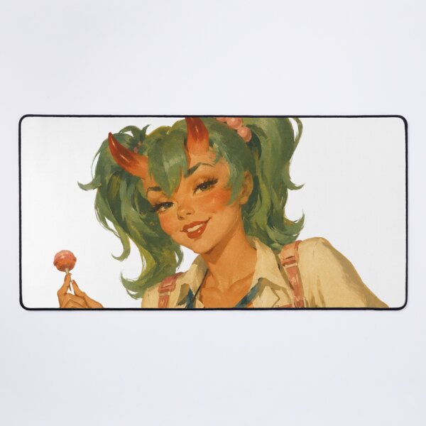 Item preview, Cute Troll Girl Pin Up | Retro Fantasy Pinup Art | Vintage Devil Girl Illustration designed and sold by Cosplayvintage.