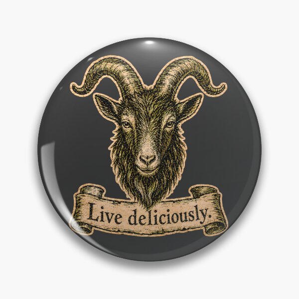 Item preview, Live Deliciously Vintage Engraved Occult Goat Art Print designed and sold by PinUpPizzazz.